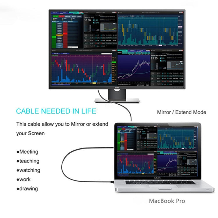 4K 60Hz USB-C / Type-C to HDMI HD Adapter Cable, Length: 1.8m(Purple) - Cable by buy2fix | Online Shopping UK | buy2fix