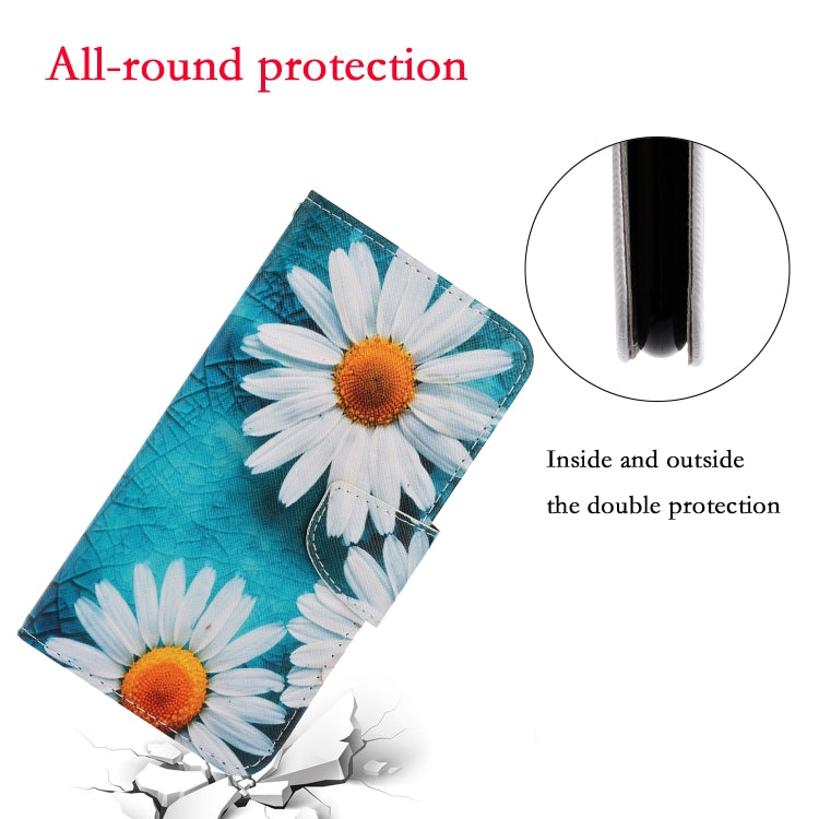 For Samsung Galaxy S24 Ultra 5G Colored Drawing Pattern Leather Phone Case(Daisy) - Galaxy S24 Ultra 5G Cases by buy2fix | Online Shopping UK | buy2fix