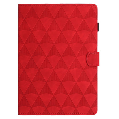 For iPad Pro 11 2024 Diamond Texture Embossed Leather Smart Tablet Case(Red) - iPad Pro 11 2024 Cases by buy2fix | Online Shopping UK | buy2fix