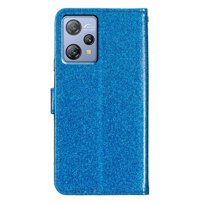 For Blackview A53 Pro Glitter Powder Flip Leather Phone Case(Blue) - More Brand by buy2fix | Online Shopping UK | buy2fix