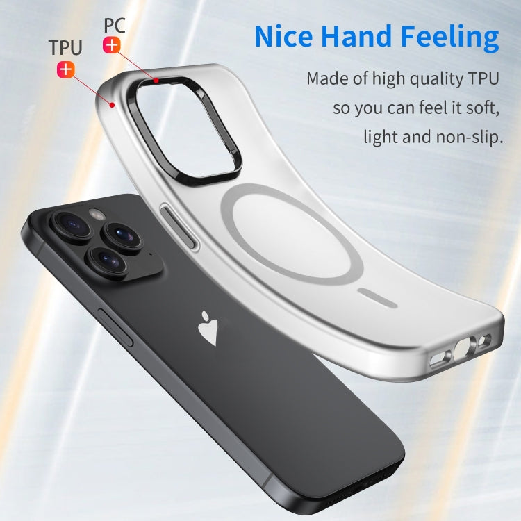 For iPhone 16 Pro MagSafe Frosted Translucent TPU + PC Full Coverage Phone Case(Black) - iPhone 16 Pro Cases by buy2fix | Online Shopping UK | buy2fix