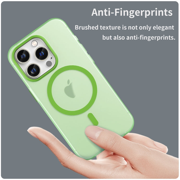 For iPhone 16 Pro MagSafe Frosted Translucent TPU + PC Full Coverage Phone Case(Green) - iPhone 16 Pro Cases by buy2fix | Online Shopping UK | buy2fix