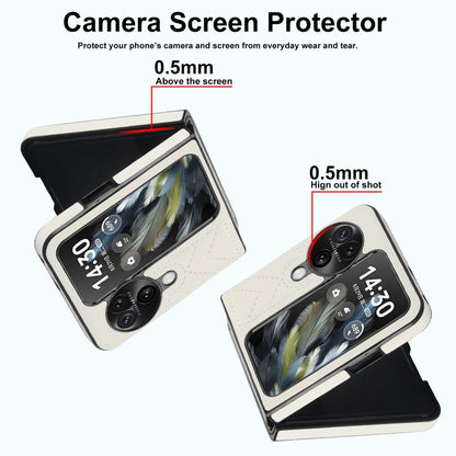 For OPPO Find N3 Flip V-shaped Folding Phone Case(White) - Find N3 Flip Cases by buy2fix | Online Shopping UK | buy2fix