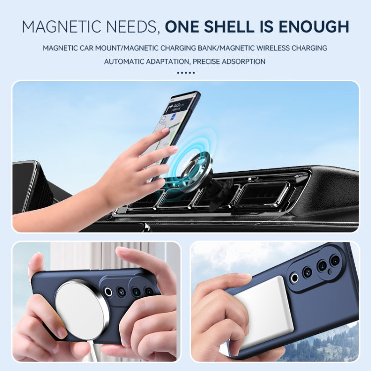 For vivo S19 Pro Magsafe Hidden Fold Holder Full Coverage Shockproof Phone Case(Black) - vivo Cases by buy2fix | Online Shopping UK | buy2fix