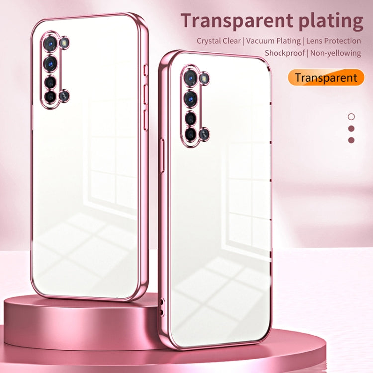 For OPPO Reno3 5G / Find X2 Lite Transparent Plating Fine Hole Phone Case(Gold) - OPPO Cases by buy2fix | Online Shopping UK | buy2fix