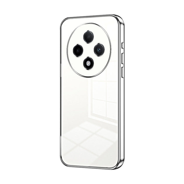 For OPPO A3 Pro Transparent Plating Fine Hole Phone Case(Silver) - OPPO Cases by buy2fix | Online Shopping UK | buy2fix