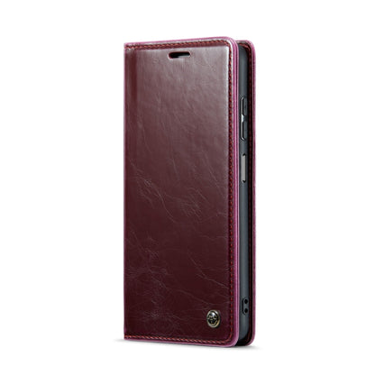 For Samsung Galaxy A15 CaseMe 003 Crazy Horse Texture Flip Leather Phone Case(Mulberry Red) - Galaxy Phone Cases by CaseMe | Online Shopping UK | buy2fix