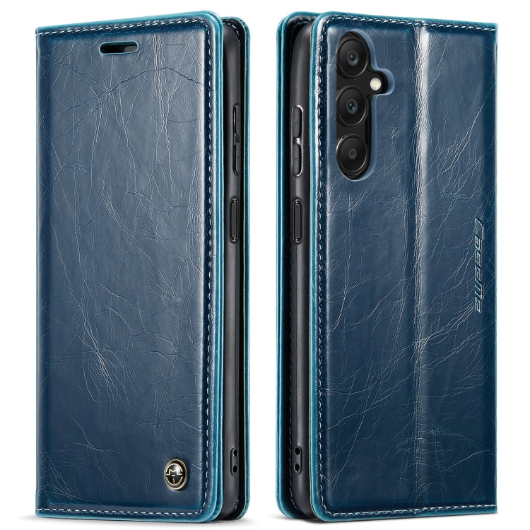 For Samsung Galaxy A25 CaseMe 003 Crazy Horse Texture Flip Leather Phone Case(Blue Green) - Galaxy Phone Cases by CaseMe | Online Shopping UK | buy2fix