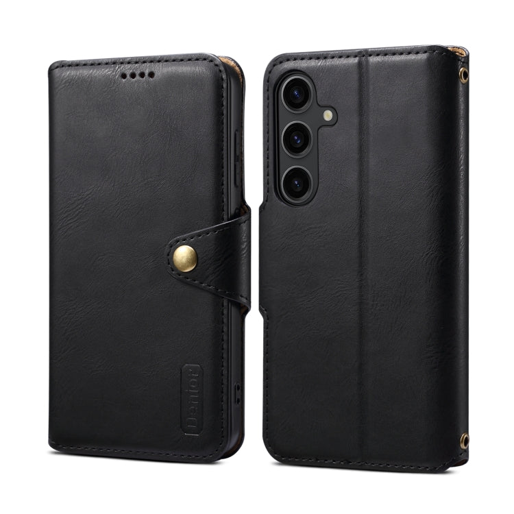 For Samsung Galaxy S24+ 5G Denior Cowhide Texture Wallet Style Leather Phone Case(Black) - Galaxy S24+ 5G Cases by Denior | Online Shopping UK | buy2fix