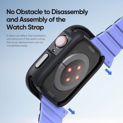 For Apple Watch 4 / 5 / 6 / SE 44mm DUX DUCIS Bamo Series Hollow PC + TPU Watch Protective Case(Midnight Blue+Green) - Watch Cases by DUX DUCIS | Online Shopping UK | buy2fix