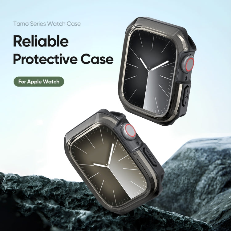 For Apple Watch 9 / 8 / 7 41mm DUX DUCIS Tamo Series Hollow PC + TPU Watch Protective Case(Translucent Black) - Watch Cases by DUX DUCIS | Online Shopping UK | buy2fix