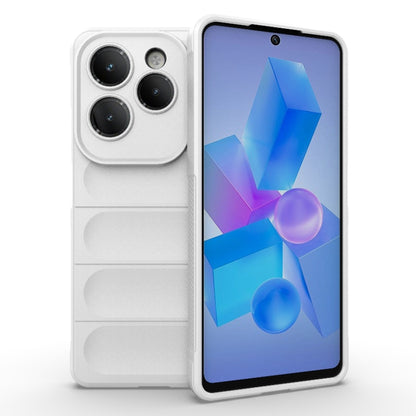 For Infinix Hot 40 Pro / Hot 40 Magic Shield TPU + Flannel Phone Case(White) - Infinix Cases by buy2fix | Online Shopping UK | buy2fix