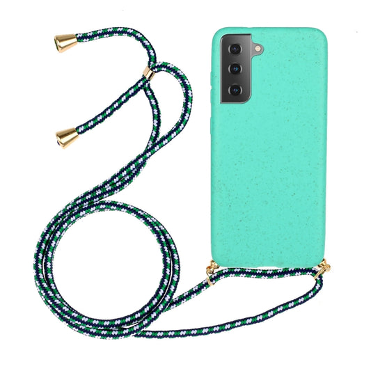 For Samsung Galaxy A05s EU Wheat Straw Material + TPU Phone Case with Lanyard(Green) - Galaxy Phone Cases by buy2fix | Online Shopping UK | buy2fix