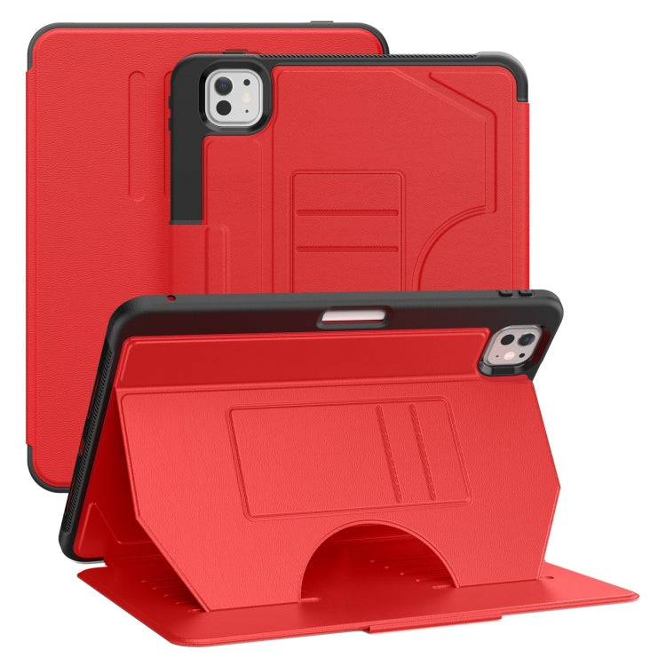 For iPad Pro 11 2024 Notebook Magnetic Leather Tablet Case(Red) - iPad Pro 11 2024 Cases by buy2fix | Online Shopping UK | buy2fix