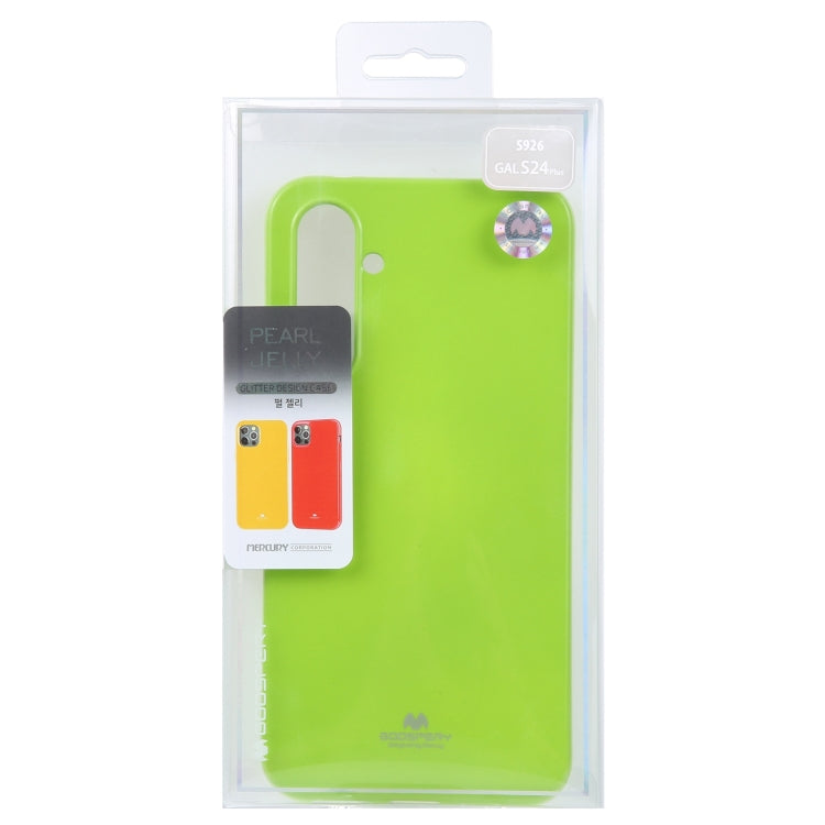 For Samsung Galaxy S24+ 5G GOOSPERY PEARL JELLY Shockproof TPU Phone Case(Fluorescent Green) - Galaxy S24+ 5G Cases by GOOSPERY | Online Shopping UK | buy2fix