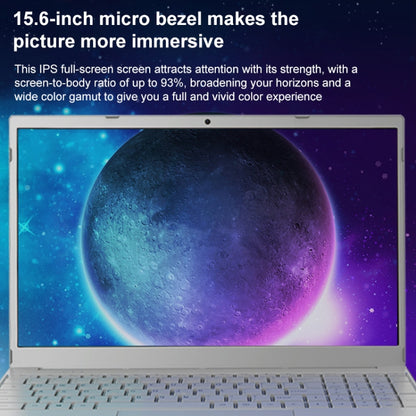 V8 15.6 inch Ultrathin Laptop, 32GB+512GB, Windows 10 Intel Processor N95 Quad Core(Silver) - Others by buy2fix | Online Shopping UK | buy2fix