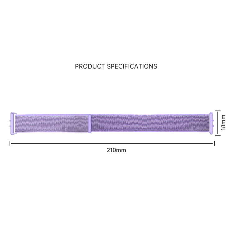 For Samsung Galaxy Fit 3 Woven Nylon Loop Watch Band(Purple) - Watch Bands by buy2fix | Online Shopping UK | buy2fix