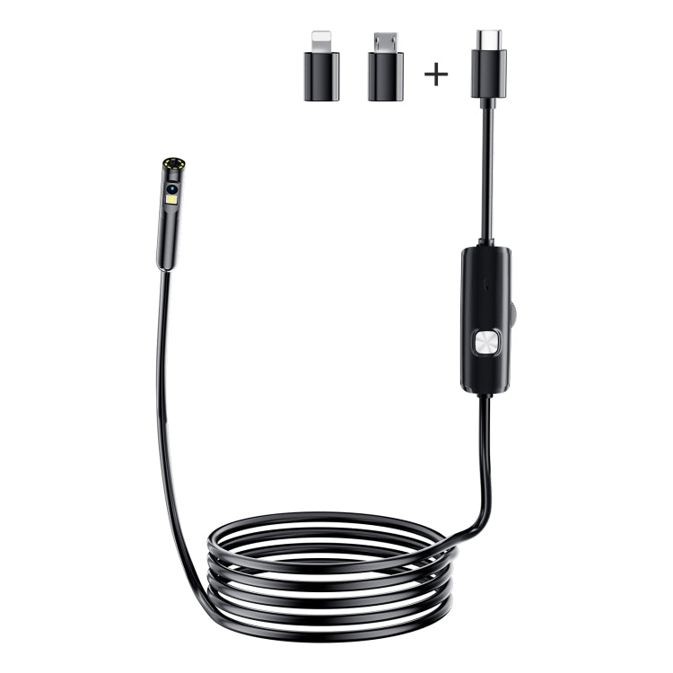 AN112 8mm Double Lenses HD Industry Endoscope Support Mobile Phone Direct Connection, Length:1m Soft Tube -  by buy2fix | Online Shopping UK | buy2fix