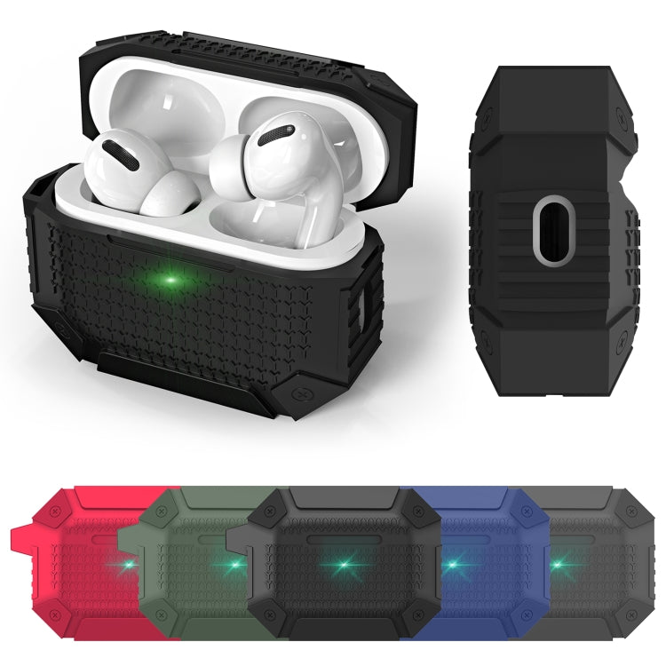 For AirPods Pro 2 Wireless Earphones Shockproof Armor Protective Case(Black) - For AirPods Pro 2 by buy2fix | Online Shopping UK | buy2fix