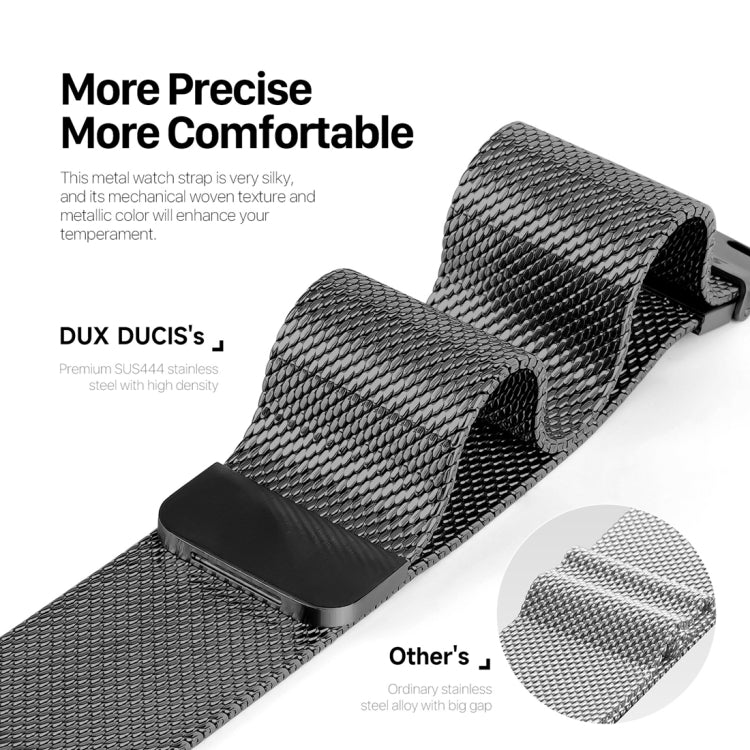 For Apple Watch Series 9 45mm DUX DUCIS Milanese Pro Series Stainless Steel Watch Band(Black) - Watch Bands by DUX DUCIS | Online Shopping UK | buy2fix