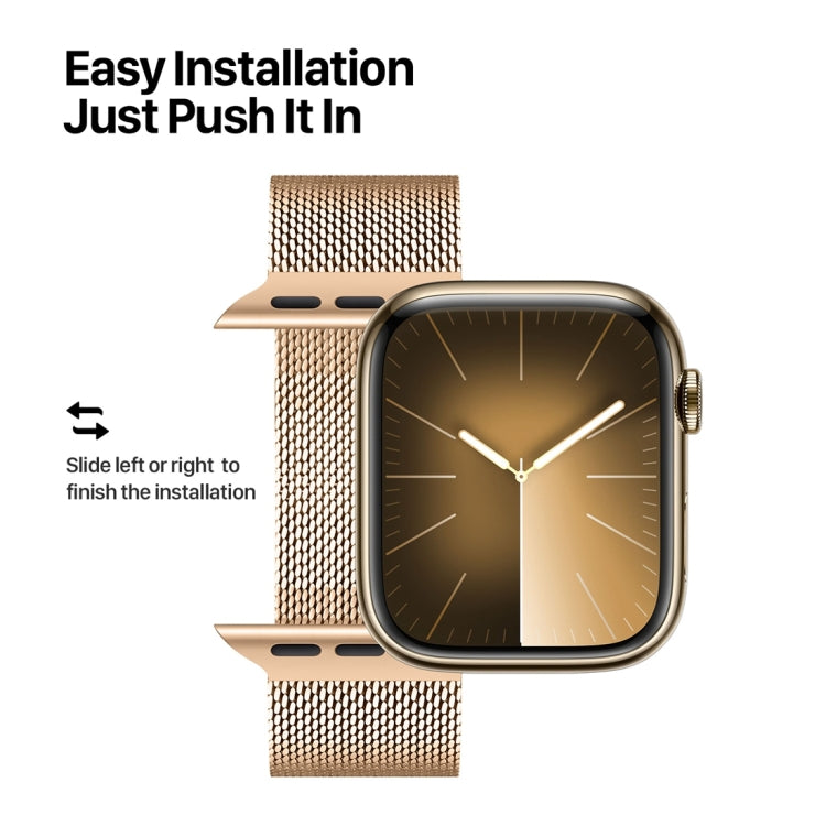 For Apple Watch SE 44mm DUX DUCIS Milanese Pro Series Stainless Steel Watch Band(Gold) - Watch Bands by DUX DUCIS | Online Shopping UK | buy2fix