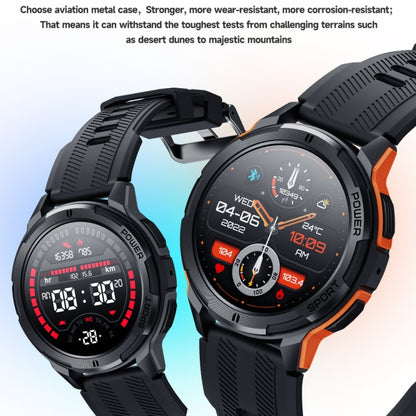 LEMFO C25 1.43 inch HD Round Screen Outdoor Smart Watch Supports Blood Oxygen Detection/Sedentary Reminder(Black Grey) - Smart Watches by LEMFO | Online Shopping UK | buy2fix