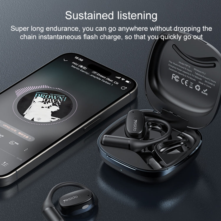 Yesido YSP18 OWS Open Wireless Bluetooth Earphone(Black) - Bluetooth Earphone by Yesido | Online Shopping UK | buy2fix