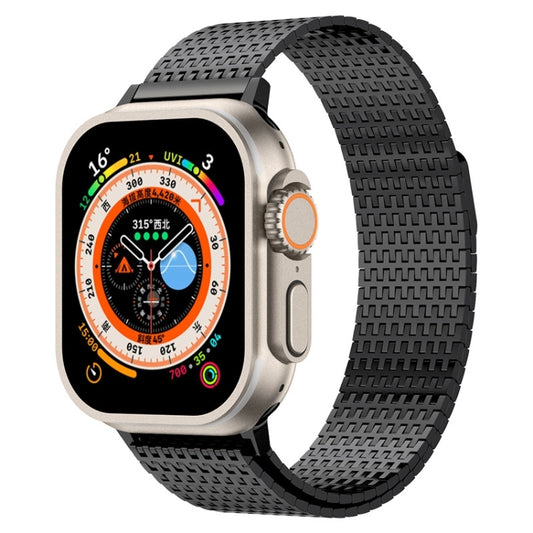 For Apple Watch SE 2022 40mm Milanese Loop Magnetic Clasp Stainless Steel Watch Band(Black) - Watch Bands by buy2fix | Online Shopping UK | buy2fix