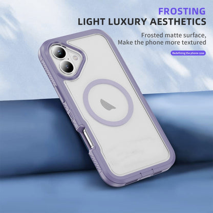 For iPhone 16 Plus Guard Magsafe Magnetic Ring Matte Phone Case(Light Purple) - iPhone 16 Plus Cases by buy2fix | Online Shopping UK | buy2fix