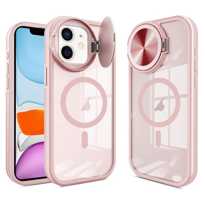 For iPhone 11 Round Camshield MagSafe TPU Hybrid PC Phone Case(Pink) - iPhone 11 Cases by buy2fix | Online Shopping UK | buy2fix