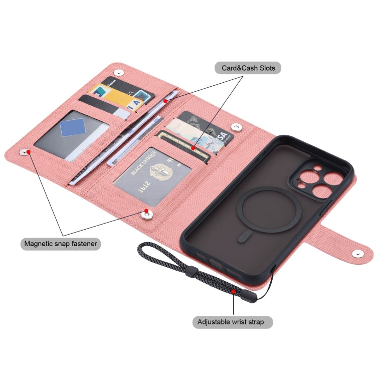 For iPhone 14 Pro ViLi GHA Series Shockproof MagSafe RFID Leather Attraction Horizontal Flip Phone Case(Pink) - iPhone 14 Pro Cases by ViLi | Online Shopping UK | buy2fix