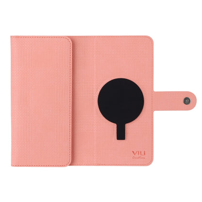 For iPhone 15 ViLi GHA Series Shockproof MagSafe RFID Leather Attraction Horizontal Flip Phone Case(Pink) - iPhone 15 Cases by ViLi | Online Shopping UK | buy2fix