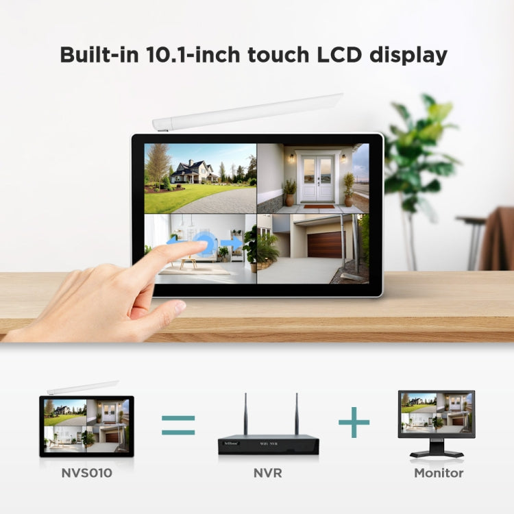 SriHome NVS010-IPC047 Ultra HD 4 Channel WiFi Network Video Recorder Set(EU Plug) - Video Recorder Kit by SriHome | Online Shopping UK | buy2fix
