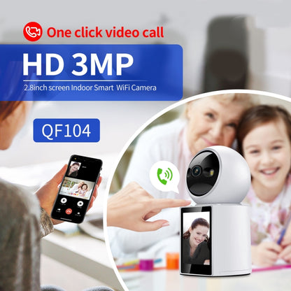 ESCAM QF104 One Click Video Call 3MP Indoor Humanoid Detection Audible Alarm Color Night Version Smart WiFi Camera, US Plug - Wireless Camera by ESCAM | Online Shopping UK | buy2fix