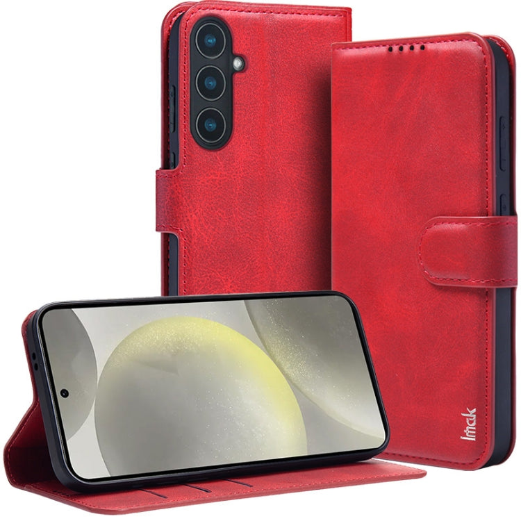 For Samsung Galaxy S24+ 5G IMAK Count Series Flip Leather Phone Case(Red) - Galaxy S24+ 5G Cases by imak | Online Shopping UK | buy2fix