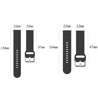 For CMF Watch Pro D395 22mm Solid Color Silver Buckle Silicone Watch Band, Size:L(Purple) - Watch Bands by buy2fix | Online Shopping UK | buy2fix