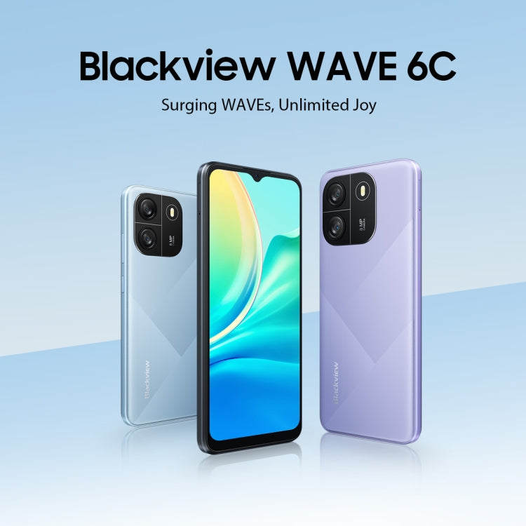 Blackview WAVE 6C, 2GB+32GB, 6.5 inch Android 13 Unisoc SC9863A Octa Core up to 1.6GHz, Network: 4G, OTG(Black) - Blackview by Blackview | Online Shopping UK | buy2fix