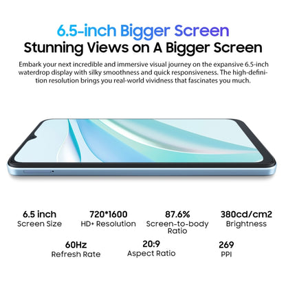 Blackview WAVE 6C, 2GB+32GB, 6.5 inch Android 13 Unisoc SC9863A Octa Core up to 1.6GHz, Network: 4G, OTG(Black) - Blackview by Blackview | Online Shopping UK | buy2fix