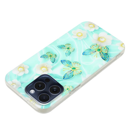 For iPhone 16 Pro Max Colorful Painting Pattern TPU Phone Case(Butterflies) - iPhone 16 Pro Max Cases by buy2fix | Online Shopping UK | buy2fix