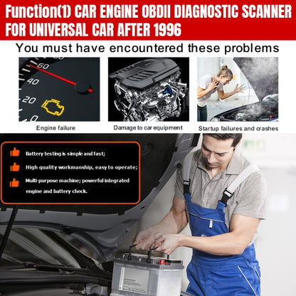 KONNWEI KW851 2 in 1 Car OBDll Scanner Diagnostic Tool Oil Service Light Reset(Black) - Code Readers & Scan Tools by KONNWEI | Online Shopping UK | buy2fix