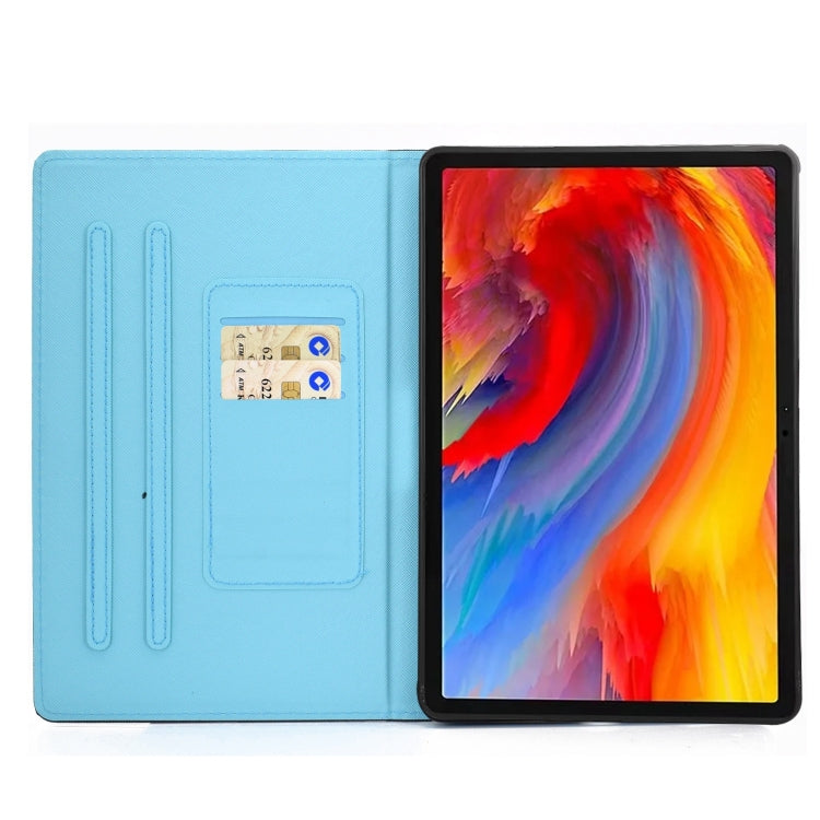 For Lenovo Tab M11 / Xiaoxin Pad 11 2024 Colored Drawing Stitching Smart Leather Tablet Case(Blue Sky Starfish) - Lenovo by buy2fix | Online Shopping UK | buy2fix