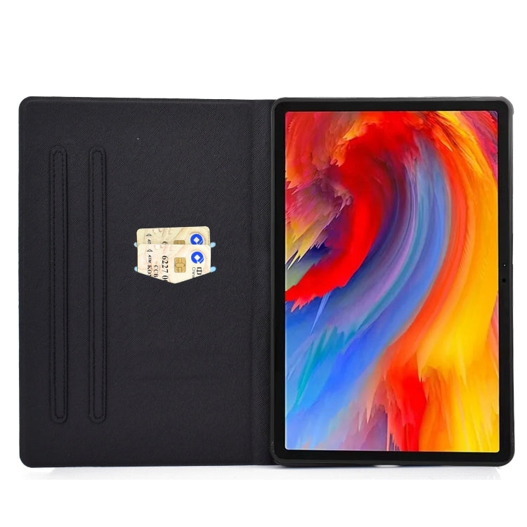 For Lenovo Tab M11 / Xiaoxin Pad 11 2024 Electric Pressed Colored Drawing Smart Leather Tablet Case(Owl) - Lenovo by buy2fix | Online Shopping UK | buy2fix