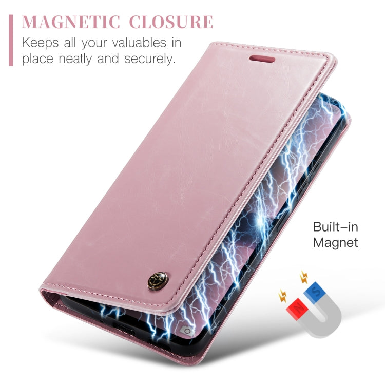 For Xiaomi Redmi Note 13 Pro 4G CaseMe 003 Crazy Horse Texture Flip Leather Phone Case(Pink) - Xiaomi Cases by CaseMe | Online Shopping UK | buy2fix