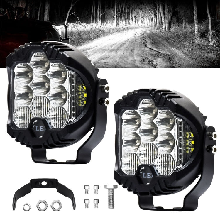 11W 12000lm 6000K 3 inch Car Three-sided Flash Work Light(White Light) - LED Headlamps by buy2fix | Online Shopping UK | buy2fix