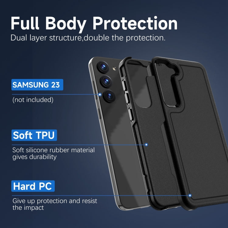 For Samsung Galaxy S23+ 5G RedPepper Armor PC Hybrid TPU Phone Case(Black) - Galaxy S23+ 5G Cases by RedPepper | Online Shopping UK | buy2fix