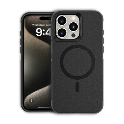 For iPhone 15 Pro Max RedPepper Armor Magsafe PC Hybrid TPU Phone Case(Black) - iPhone 15 Pro Max Cases by RedPepper | Online Shopping UK | buy2fix