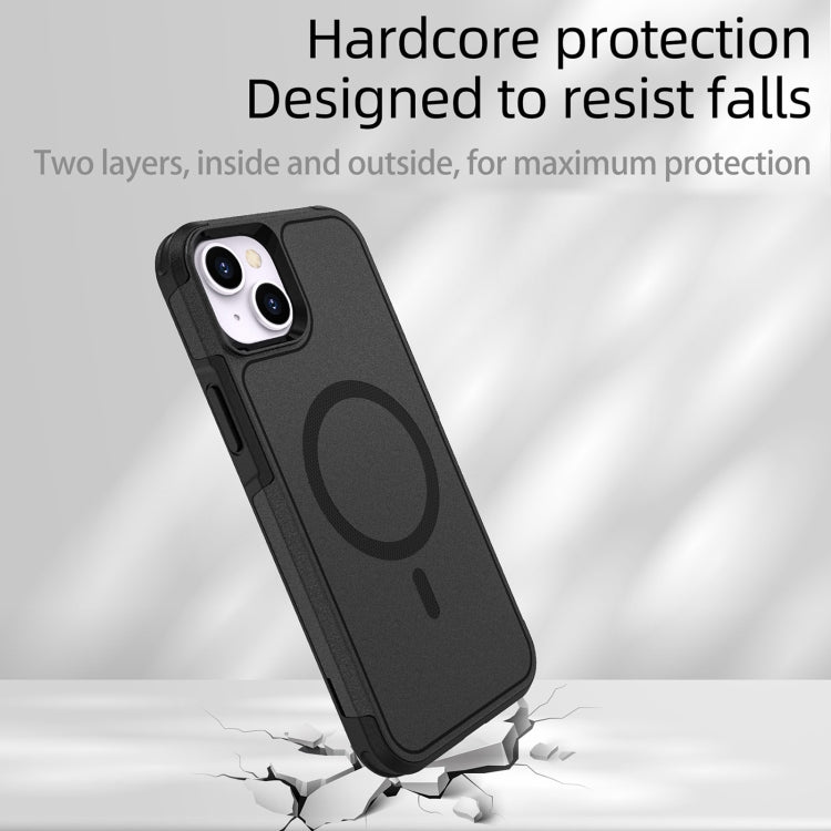 For iPhone 15 RedPepper Armor Magsafe PC Hybrid TPU Phone Case(Black) - iPhone 15 Cases by RedPepper | Online Shopping UK | buy2fix