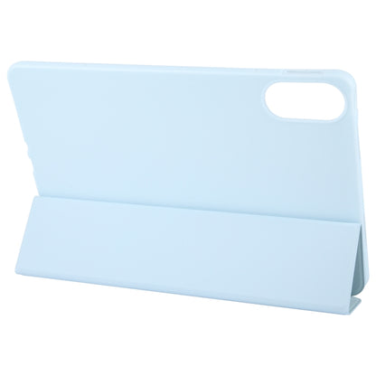 For Huawei MatePad SE 11 2024 Tri-fold Silicone Leather Tablet Case(Ice Blue) - Huawei by buy2fix | Online Shopping UK | buy2fix