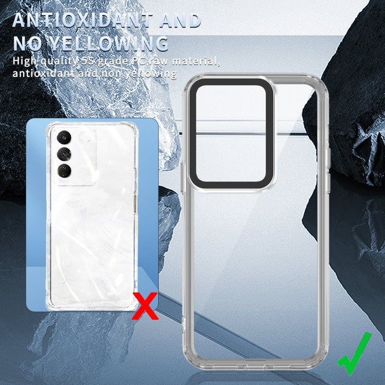 For vivo V27e/Y200/V29e 5G Taiwan/V30 Lite Transparent Acrylic + TPU Shockproof Phone Case(Transparent Black) - vivo Cases by buy2fix | Online Shopping UK | buy2fix