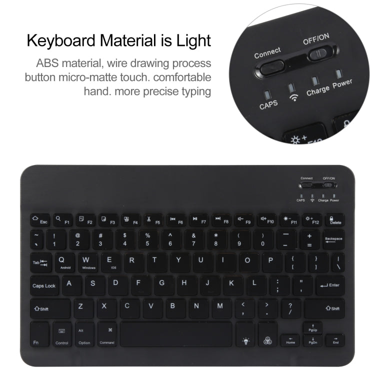 For Xiaomi Pad 6 Square Button Backlight Bluetooth Keyboard Rotatable Holder Leather Case(Black) - Others Keyboard by buy2fix | Online Shopping UK | buy2fix